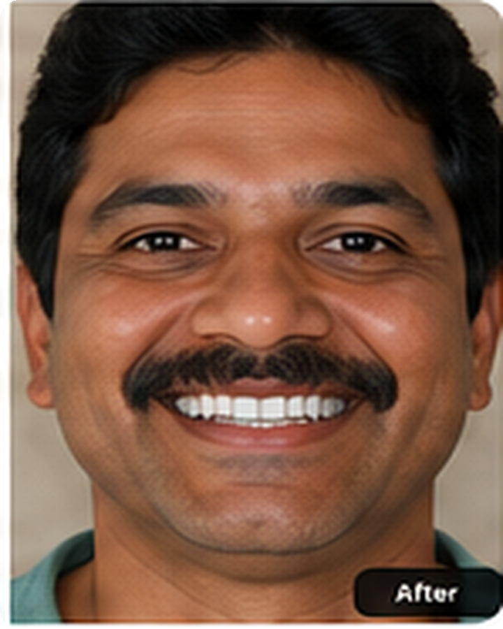 AI-generated dental implant after photo