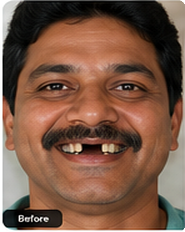 AI-generated dental implant before photo